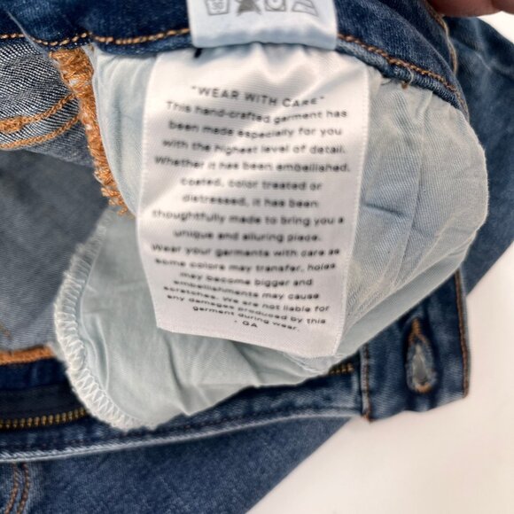 Good American Good Waist Jeans Size 24 Blue High Rise Stretch Distressed Denim - Picture 16 of 16